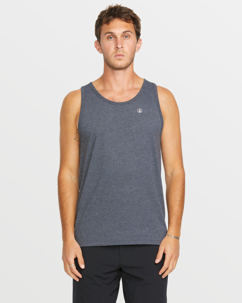 Men's Solid Heather Tank Front