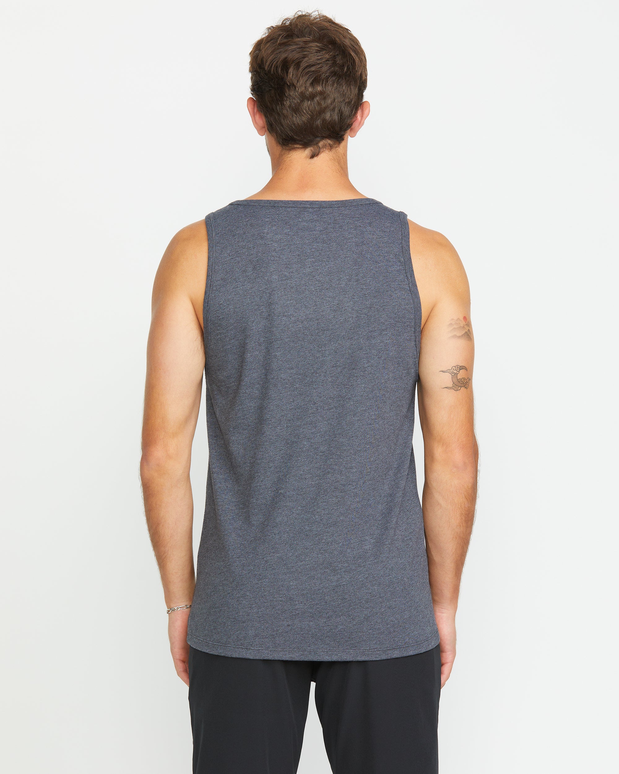 Men's Solid Heather Tank Back