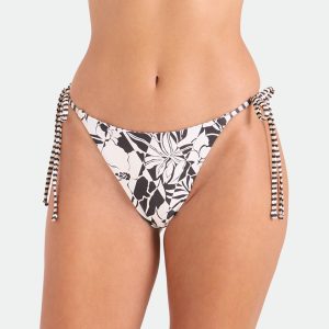 Women's Hibiscus Diamond Tie Side Full Reversible Bikini Bottom