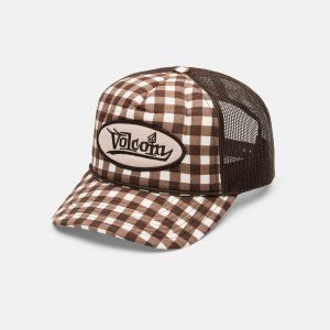 Women's Stone Plaid Trucker Hat