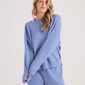 Women's Lived In Fleece Henley
