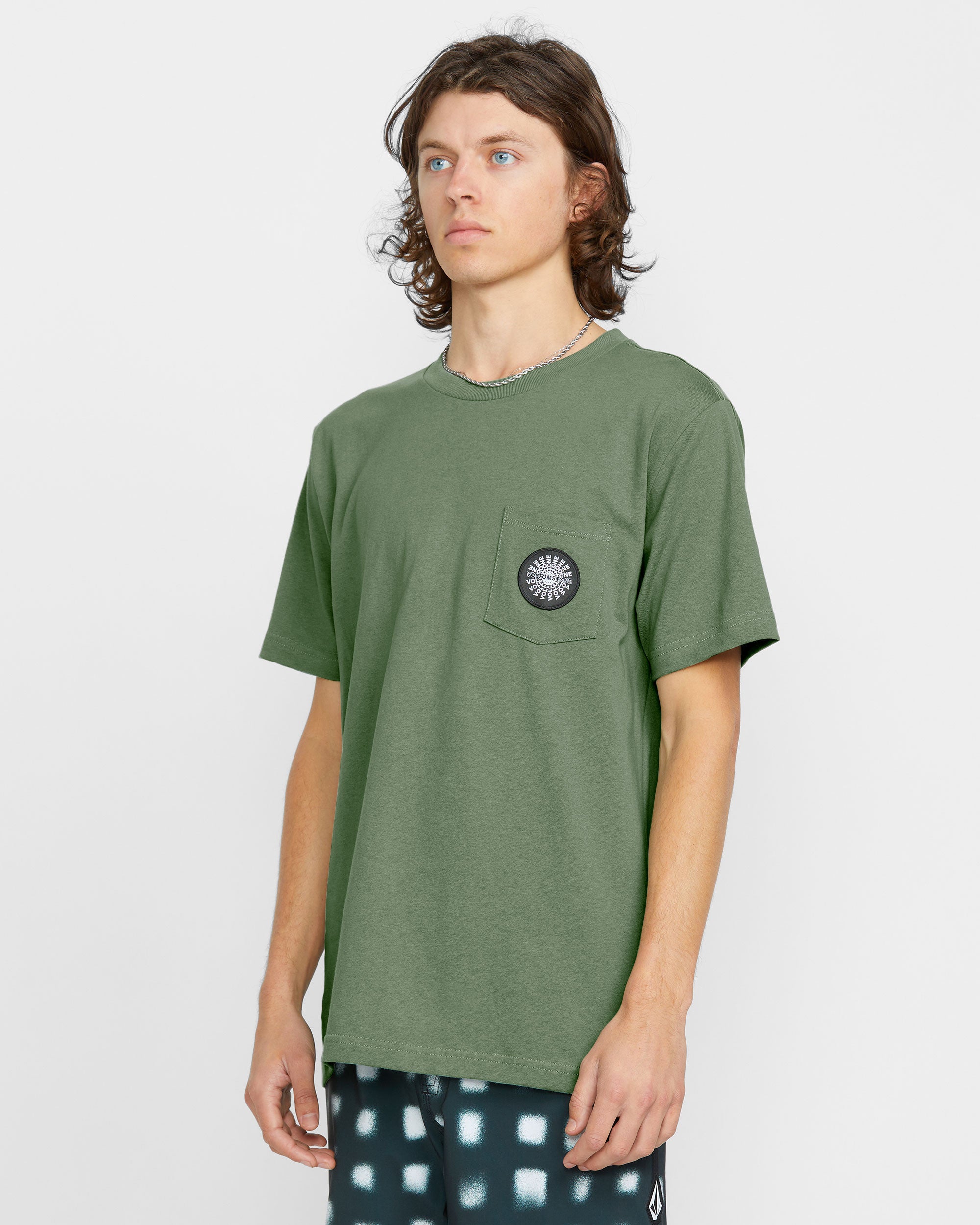 Men's Woven Label Pocket Tee - Image 3