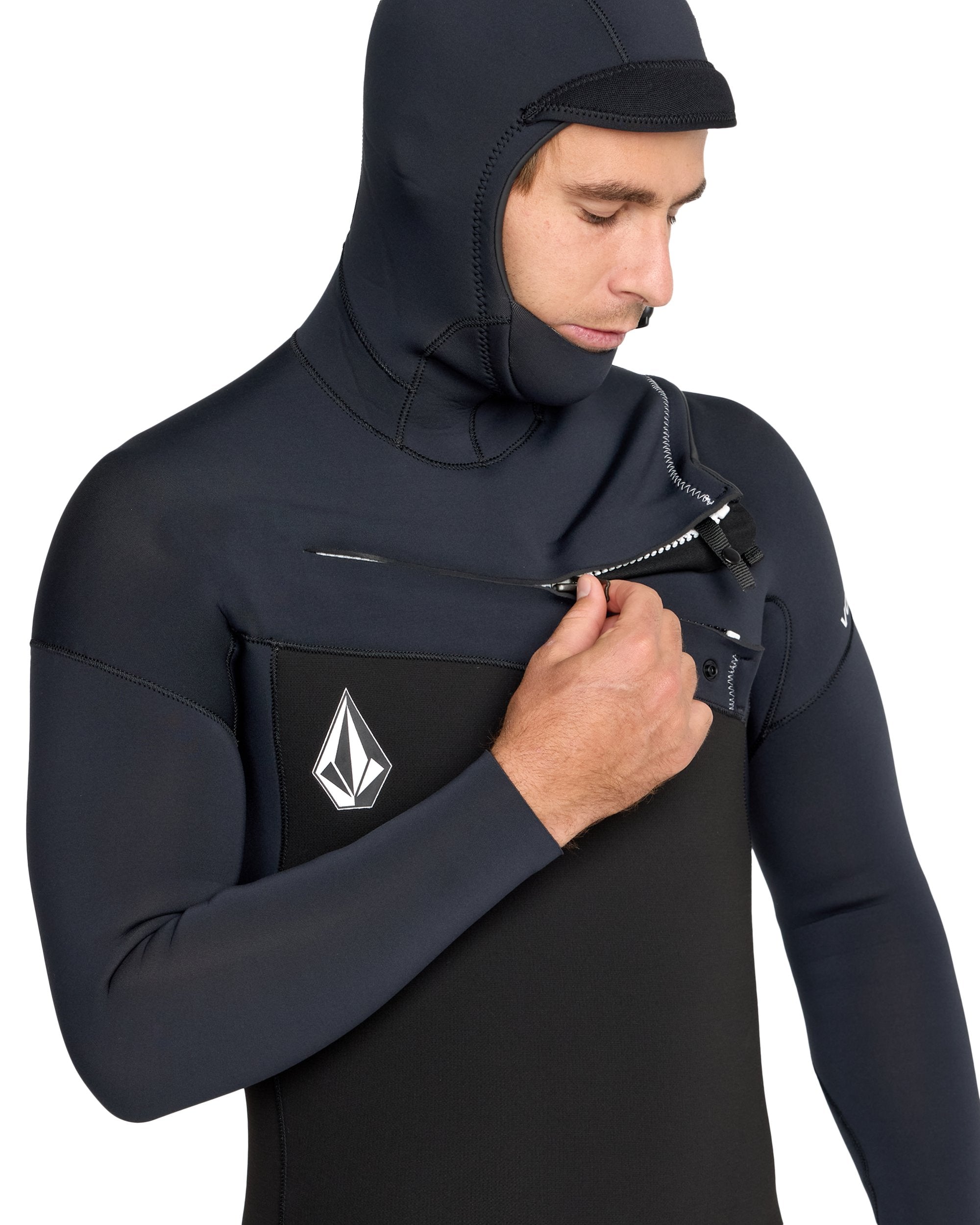 Men's 5/4/3MM Modulator Hooded Chest Zip Full Wetsuit - Image 3