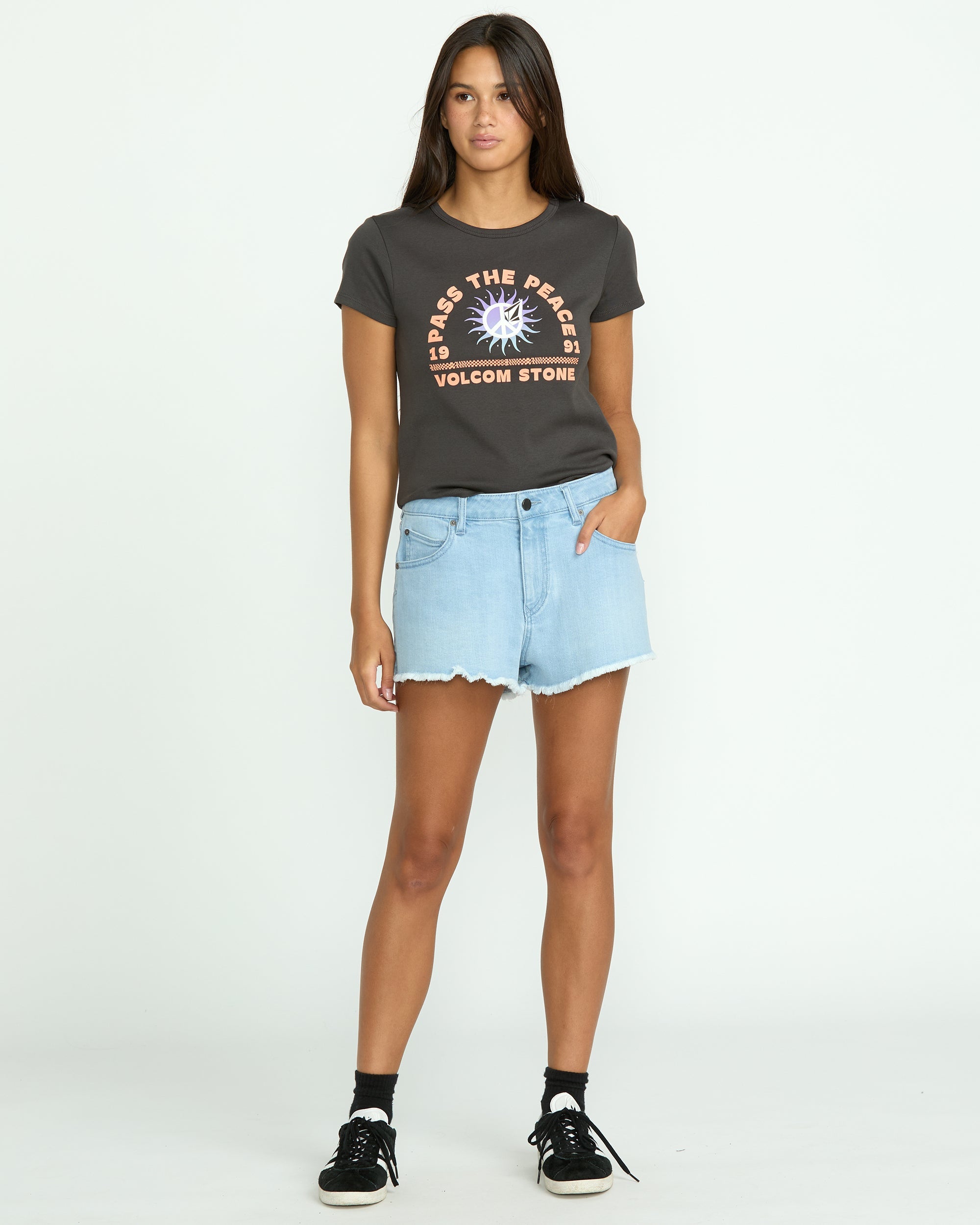 Women's 1991 Stoned Denim Shorts - Image 5