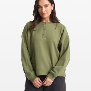 Women's Lived In Fleece Henley